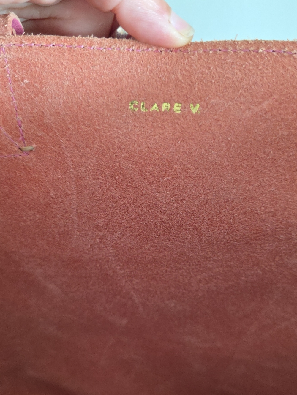 Rare Clare V. La Tropezienne Pink Leather Tote - Picture 13 of 16